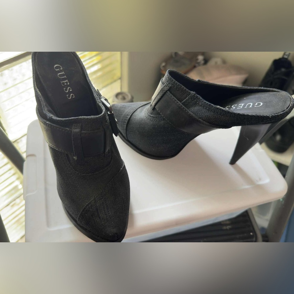 GUESS Women's Black Heeled Boots